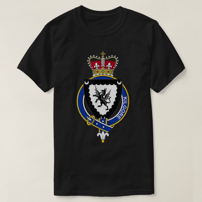 Kilgore Coat of Arms Familienwappen T-Shirt (Design vorne)