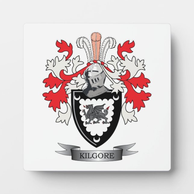 Kilgore-Familienwappen-Wappen Fotoplatte (Vorderseite)