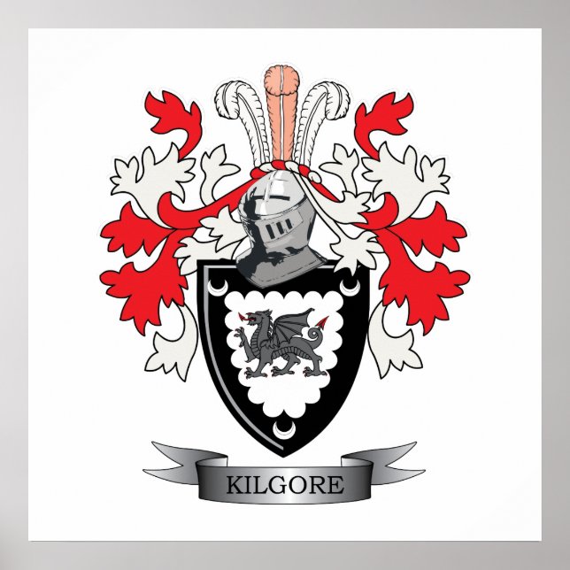 Kilgore-Familienwappen-Wappen Poster (Vorne)