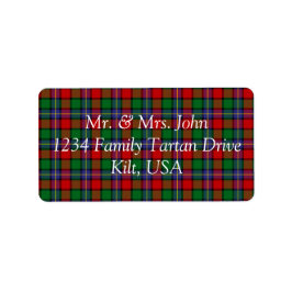 Kilgore Tartan Label Adressaufkleber