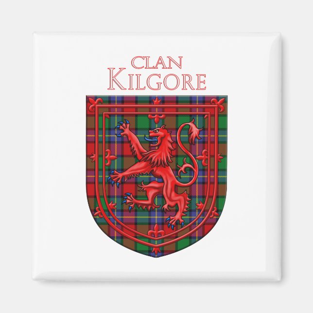 Kilgore Tartan Scottish Kariert Lion Rampant Magnet (Vorne)