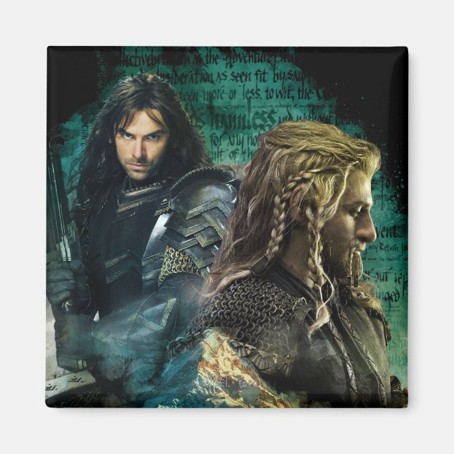 Kili & Fili über Erebor Magnet (Vorne)