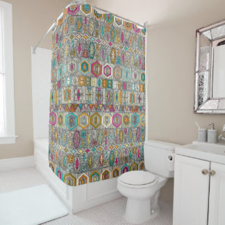 Kilim Pembe Duschvorhang