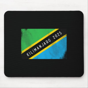 Kilimandscharo 2025 Tansania-Flagge Mount Kilimanj Mousepad
