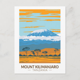 Kilimandscharo Tansania Afrika Vintage Postkarte