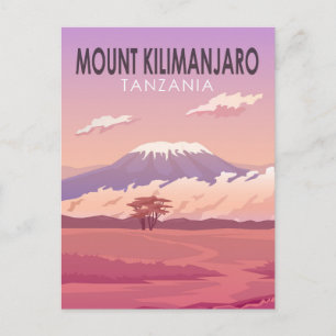 Kilimandscharo Tansania Afrika Vintage Postkarte