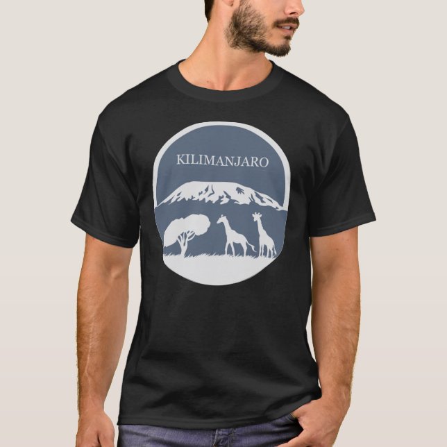 Kilimanjaro (blau) Klassischer T - Shirt (Vorderseite)
