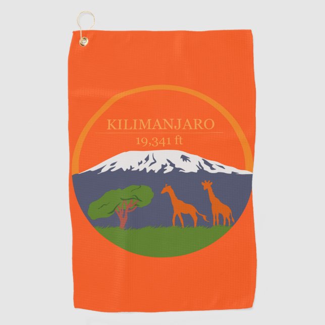 Kilimanjaro Höhe Golfhandtuch (Vorderseite)