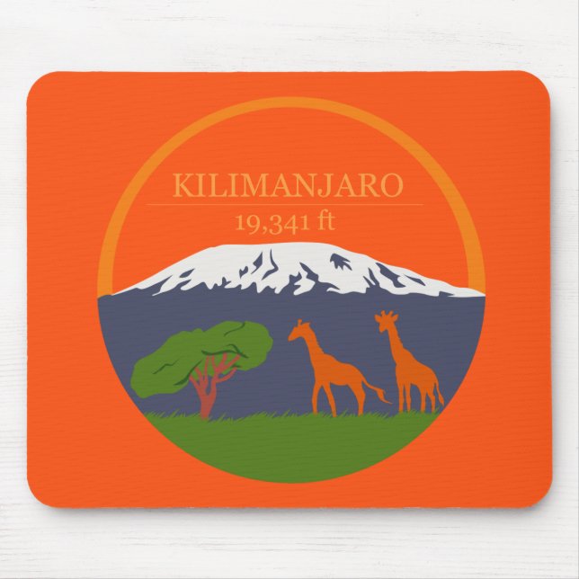 Kilimanjaro Höhe Mousepad (Vorne)