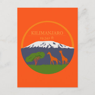 Kilimanjaro Höhe Postkarte