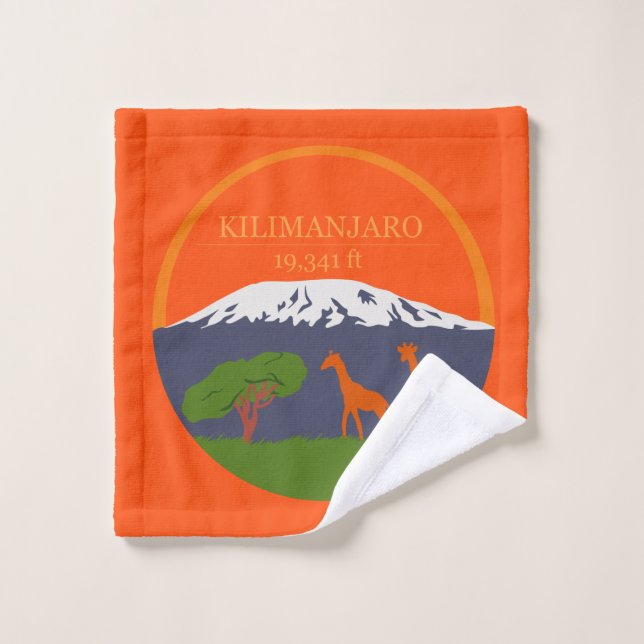 Kilimanjaro Höhe Waschlappen (Waschlappen)