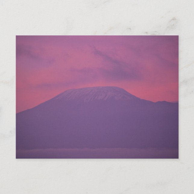 Kilimanjaro in der Morgendämmerung Postkarte (Vorderseite)