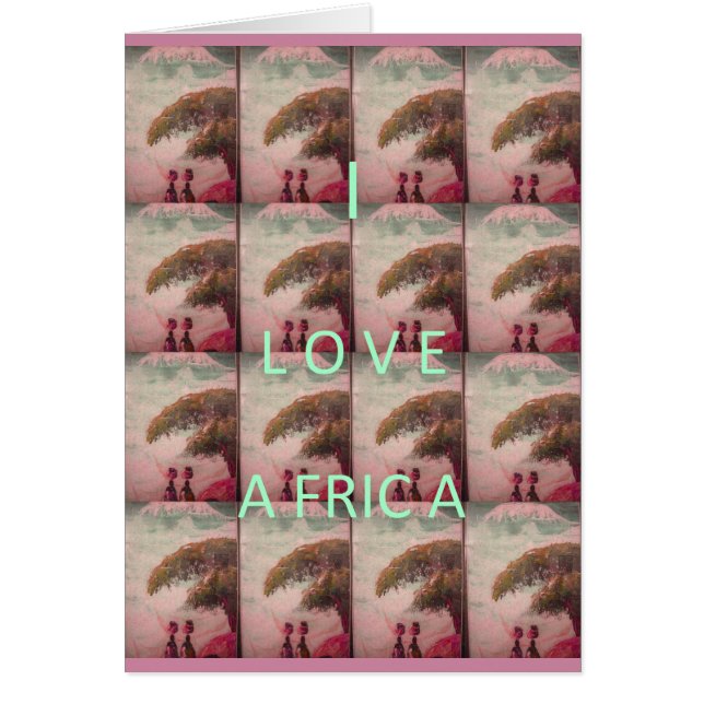 Kilimanjaro Tansania Grußkartenvorlage (Vorne)