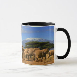 Kilimanjaro und Elefanten Tasse
