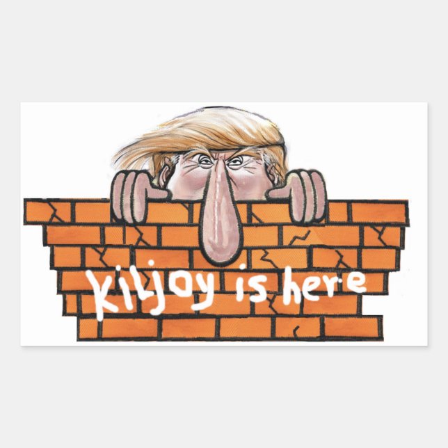 Kiljoy ist hier rechteckiger aufkleber (Vorderseite)