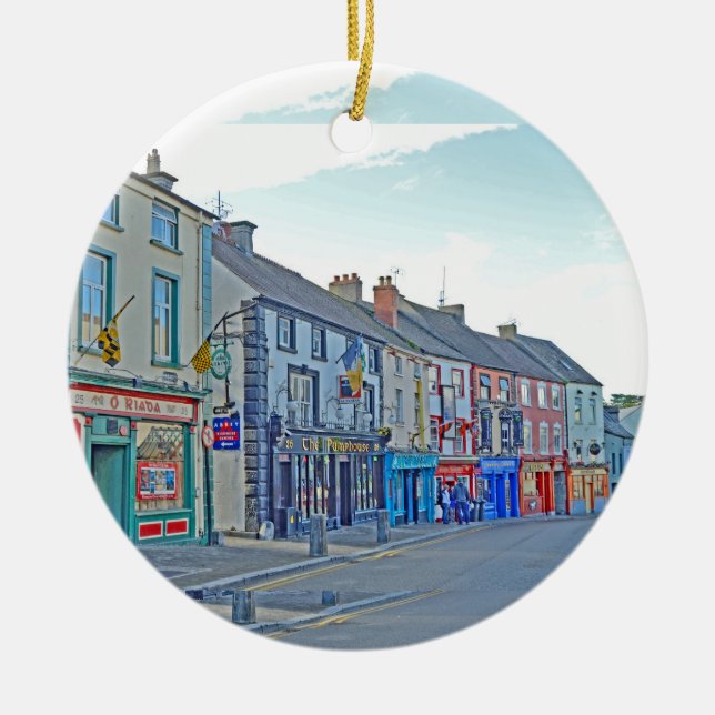 Kilkenny Street Scène Ornement en céramique (Devant)