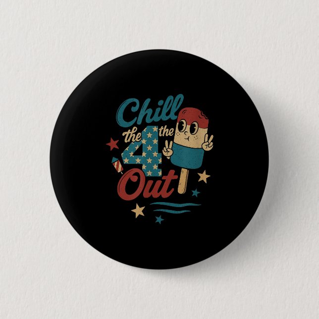 Kill 4. Out - Funny Retro 4. Juli Eiscreme Button (Vorderseite)