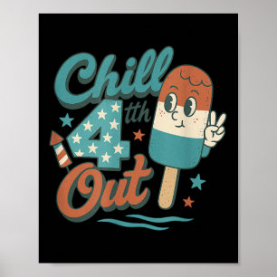 Kill 4. Out - Funny Retro 4. Juli Eiscreme Poster
