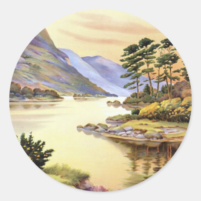 Killarney, Himmelsreflex Runder Aufkleber (Vorderseite)