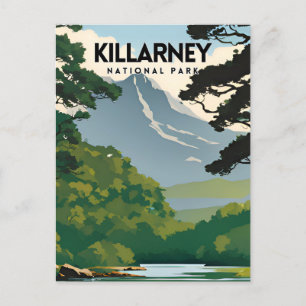 Killarney National Park Minimal Travel Poster Postkarte