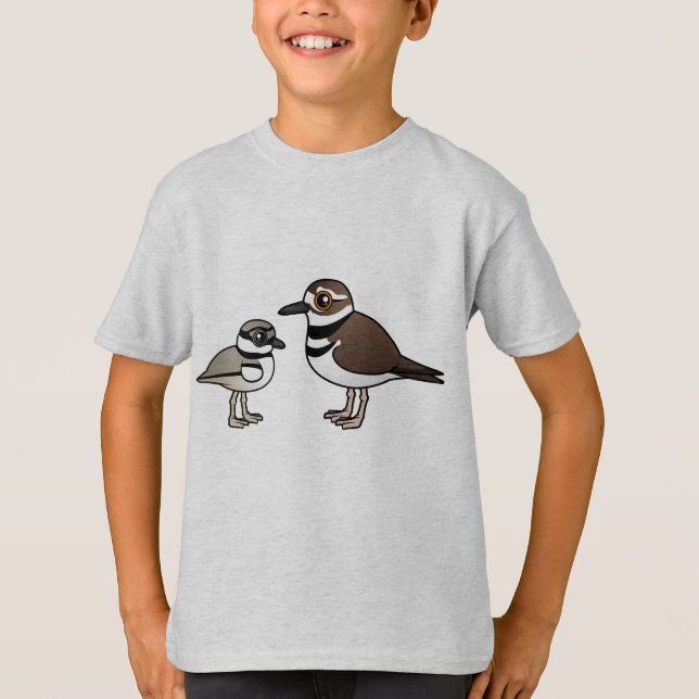 Killdeer u. Küken T-Shirt (Vorderseite)