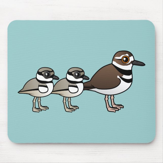 Killdeer u. zwei Küken Mousepad (Vorne)