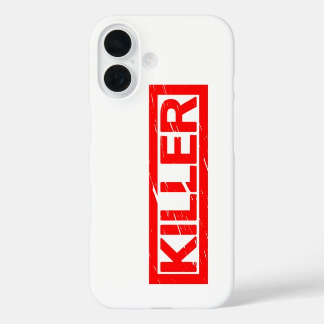 Killer-Briefmarke iPhone 16 Hülle (Rückseite)