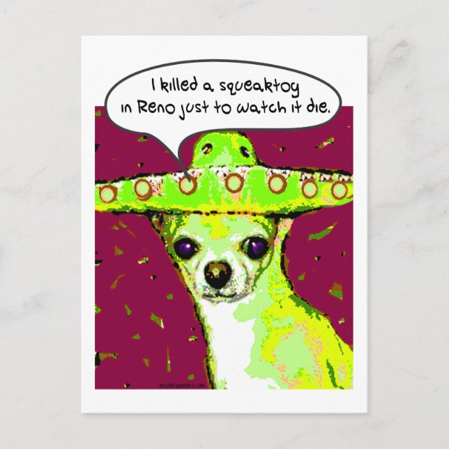 Killer Chihuahua Postkarte (Vorderseite)