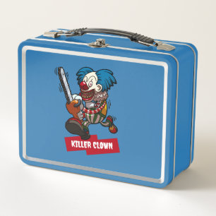 Killer Clown Halloween Horror Kettensäge Cartoon Metall Brotdose