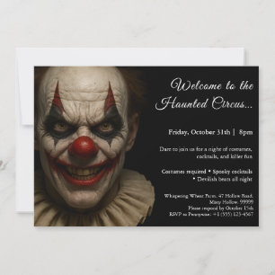 Killer Clown   Halloween Kostüm Party Einladung