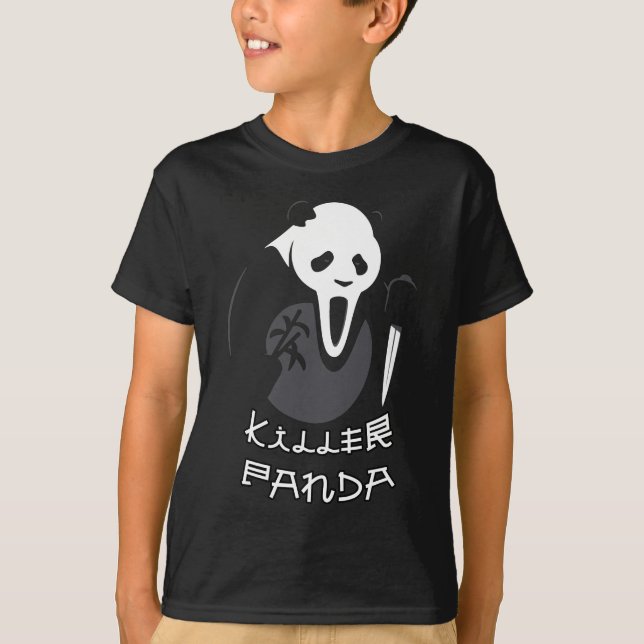 Killer Panda Niedlich Kid Boy Girl Halloween 2023 T-Shirt (Vorderseite)