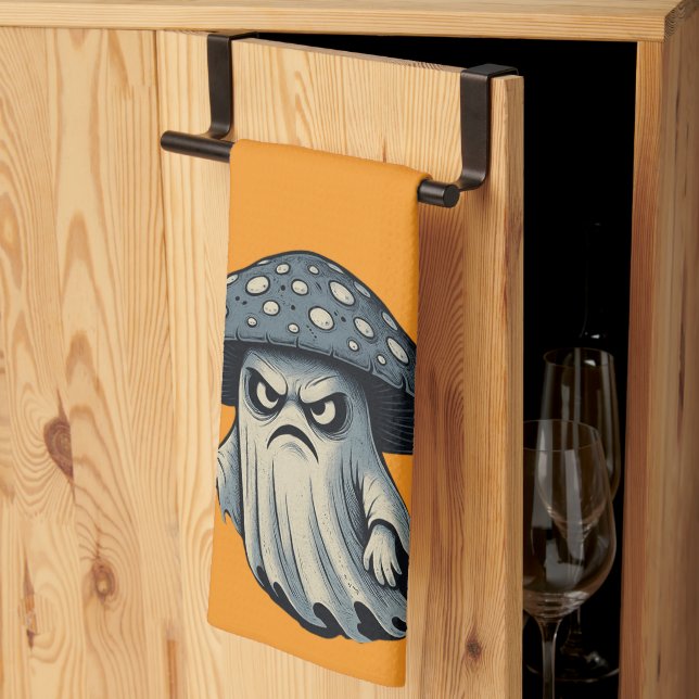 Killer 'Shroom – Spooky Ghost with Knife Geschirrtuch (Drittel gefaltet)