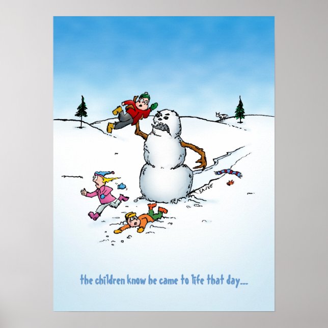 Killer Snowman Cartoon Poster (Vorne)