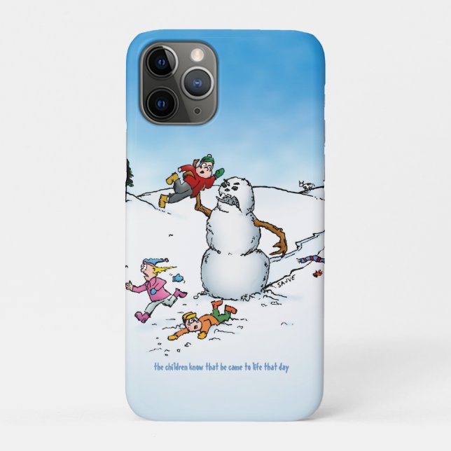 Killer Snowman Funny Cartoon Case-Mate iPhone Hülle (Rückseite)