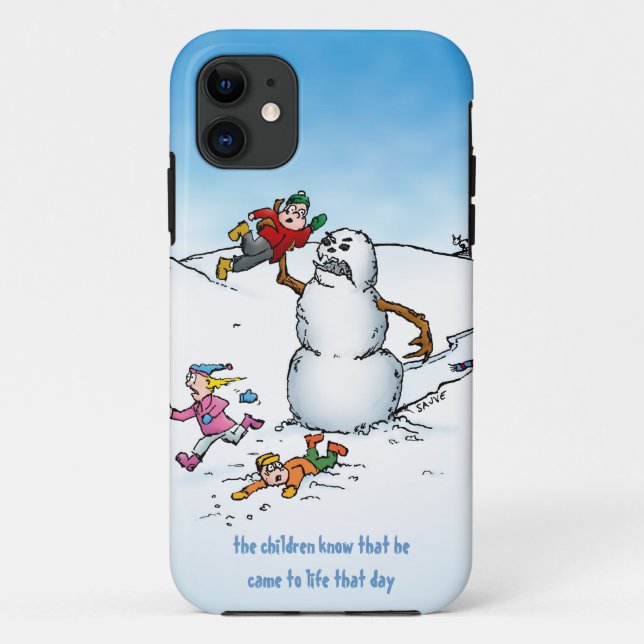Killer Snowman Funny Cartoon Case-Mate iPhone Hülle (Rückseite)