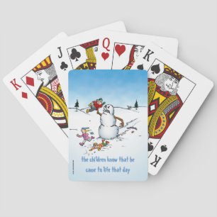 Killer Snowman Funny Cartoon Spielkarten