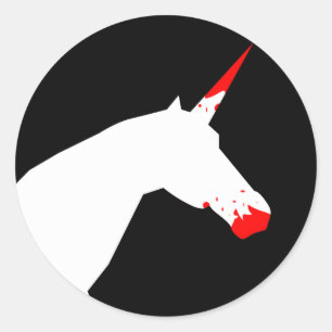 Killer Unicorns (nur Bild) Runder Aufkleber