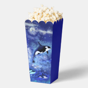 Killer Wale auf Vollmond Popcorn Box Geschenkschachtel