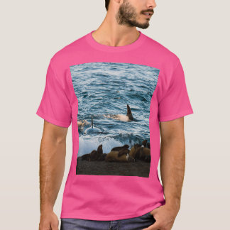 Killer Waljagd Siegel am Strand T-Shirt