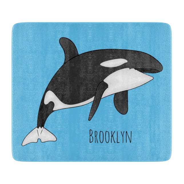 Killer whale cartoon illustration  schneidebrett (Vorderseite)