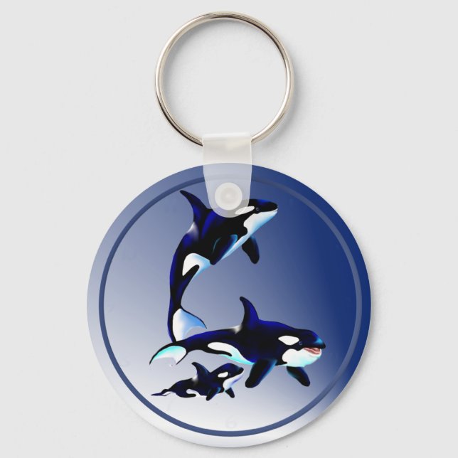 Killer Whale Family Schlüsselanhänger (Vorderseite)