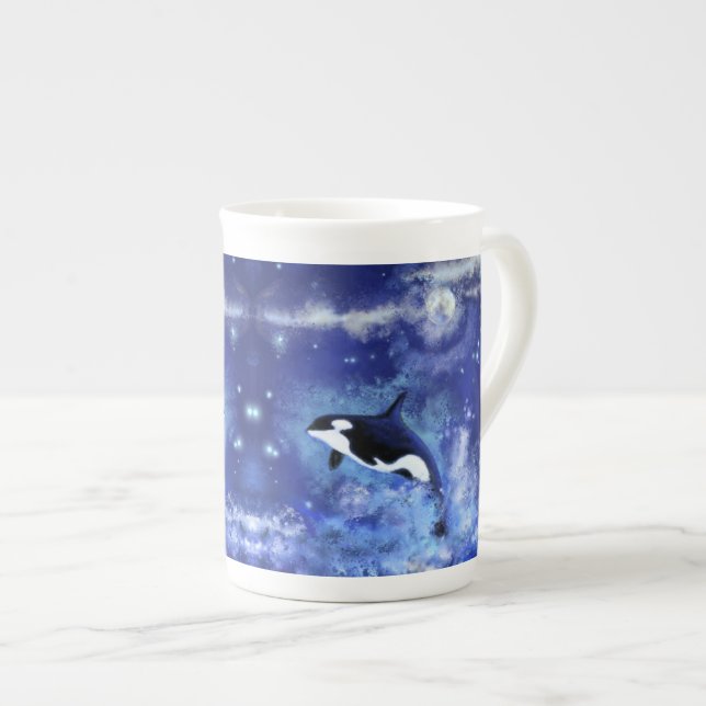 Killer Whale Knochen China Tasse (Vorderseite Rechts)