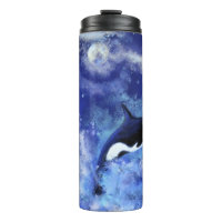 Killer Whale on Full Moon - Kunst Zeichnend