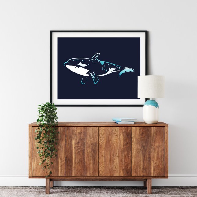 Killer Whale Print | Killer Whale Wall Print Poster (Killer Whale Print | Killer Whale Wall Print by TinkPrints)