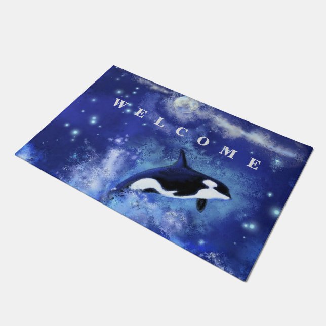 Killer Whales Doormat Fußmatte (Schrägansicht)