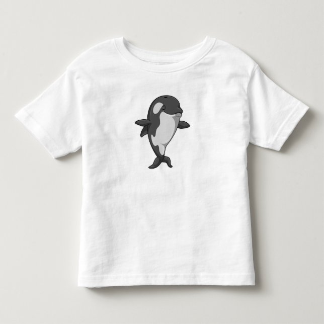 Killerwal an der Yoga-Fitness im Stehenden Kleinkind T-shirt (Vorderseite)