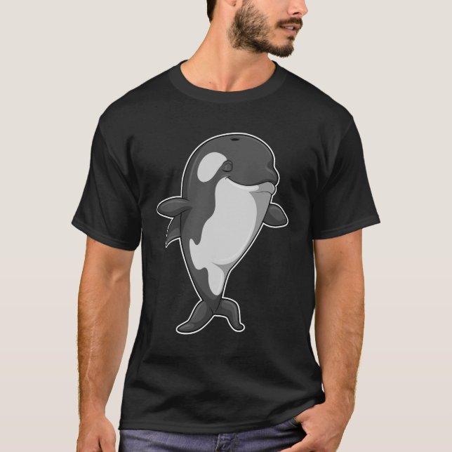 Killerwal an der Yoga-Fitness im Stehenden T-Shirt (Vorderseite)