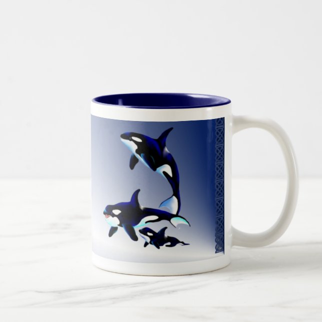 Killerwal-Familie, _Mugs Zweifarbige Tasse (Rechts)