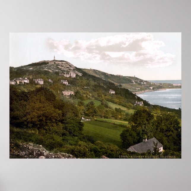 Killiney Hill & Dalkey, Grafschaft Dublin, c1905 Poster (Vorne)