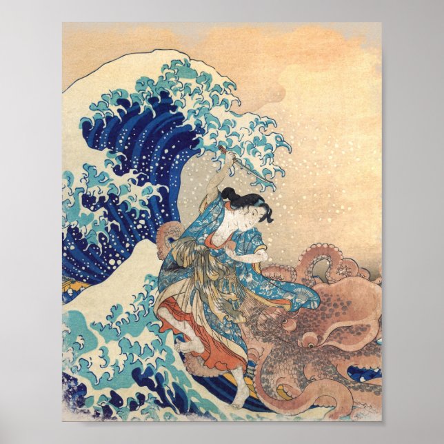Killing The Octopus Off Kanagawa  Poster (Vorne)